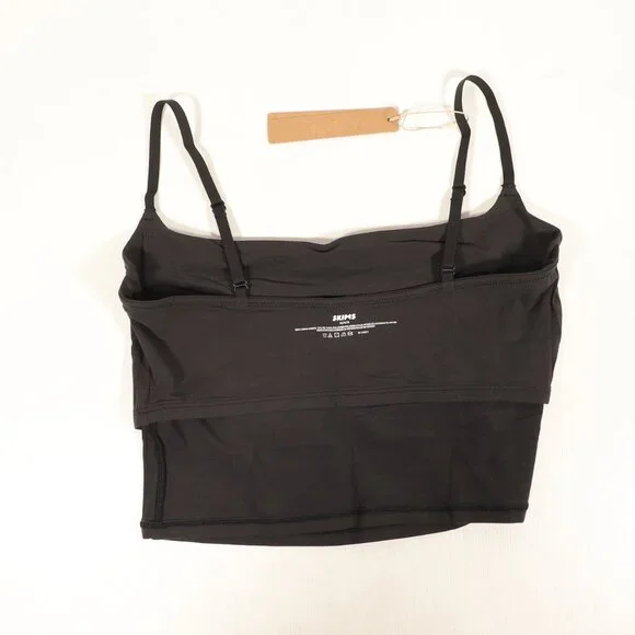 NWT SKIMS Fits Everybody Cropped Cami in Onyx - Picture 8 of 16
